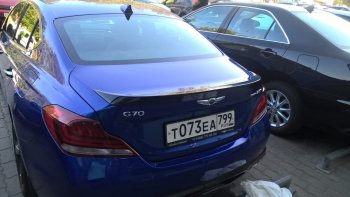 7 949 р. Спойлер на багажник АвтоКрат Hyundai Genesis DH седан рестайлинг (2014-2017) (Неокрашенный)  с доставкой в г. Москва. Увеличить фотографию 4