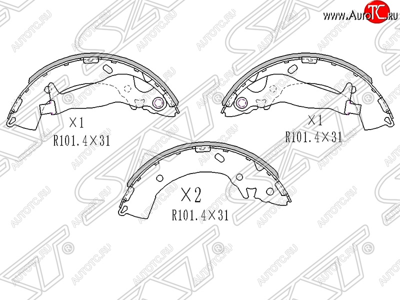 1 439 р. Колодки тормозные SAT (задние)  Hyundai Getz  TB - Solaris  RBr  с доставкой в г. Москва