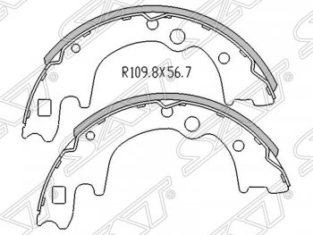 Колодки тормозные SAT (задние) Hyundai Starex/H1 A1 дорестайлинг (1997-2004)