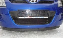 1 469 р. Сетка на бампер Russtal (черная)  Hyundai i20  PB (2008-2012) хэтчбэк дорестайлинг  с доставкой в г. Москва. Увеличить фотографию 6