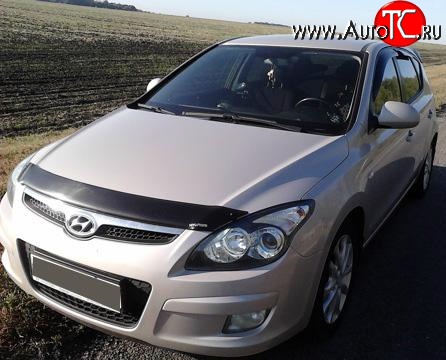 2 069 р. Дефлектор капота NovLine  Hyundai I30  FD (2007-2012) универсал дорестайлинг, хэтчбек дорестайлинг, универсал рестайлинг, хэтчбэк 5 дв. рестайлинг  с доставкой в г. Москва