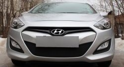 1 839 р. Сетка на бампер Russtal (черная) Hyundai I30 2 GD дорестайлинг универсал (2011-2015)  с доставкой в г. Москва. Увеличить фотографию 2