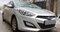 1 839 р. Сетка на бампер Russtal (черная)  Hyundai I30  2 GD (2011-2015) дорестайлинг универсал, дорестайлинг, хэтчбэк 5 дв.  с доставкой в г. Москва. Увеличить фотографию 7