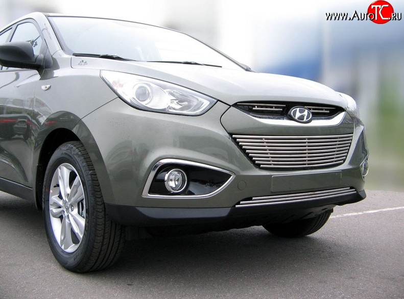 2 999 р. Нижняя декоративная вставка воздухозаборника Berkut Hyundai IX35 LM дорестайлинг (2009-2013)  с доставкой в г. Москва