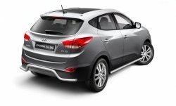 8 599 р. Защита порогов из круглой трубы диаметром 63 мм Petroil Tuning Hyundai IX35 LM дорестайлинг (2009-2013) (Нержавеющая полированная сталь)  с доставкой в г. Москва. Увеличить фотографию 2