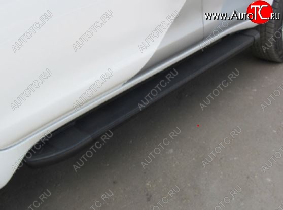 11 609 р. Порожки для ног Arbori Optima Black Hyundai Santa Fe TM рестайлинг (2020-2022)  с доставкой в г. Москва