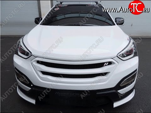 7 949 р. Решетка радиатора ROADRUNS DESIGN Hyundai Santa Fe DM дорестайлинг (2012-2016) (без сетки, Неокрашенная)  с доставкой в г. Москва