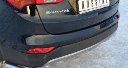 12 999 р. Защита заднего бампера (Ø63 мм уголки, нержавейка) SLITKOFF Hyundai Santa Fe DM дорестайлинг (2012-2016)  с доставкой в г. Москва. Увеличить фотографию 2