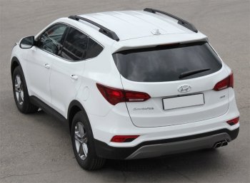 8 799 р. Комплект рейлингов АПС  Hyundai Santa Fe  DM (2012-2019) дорестайлинг, рестайлинг (Черные, без поперечин)  с доставкой в г. Москва. Увеличить фотографию 4