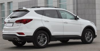 8 799 р. Комплект рейлингов АПС  Hyundai Santa Fe  DM (2012-2019) дорестайлинг, рестайлинг (Черные, без поперечин)  с доставкой в г. Москва. Увеличить фотографию 5