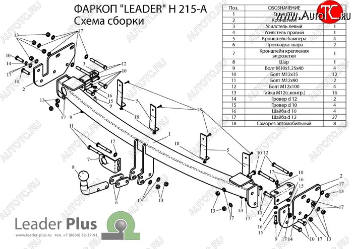 36 999 р. Фаркоп Лидер Плюс  Hyundai Santa Fe  CM (2006-2009), KIA Sorento  XM (2009-2012) (Без электропакета)  с доставкой в г. Москва