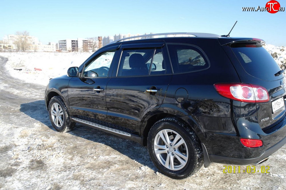 13 549 р. Пороги BMW Style Hyundai Santa Fe CM рестайлинг (2009-2012)  с доставкой в г. Москва