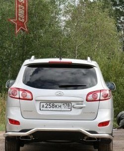 11 159 р. Защита заднего бампера Souz-96 (d60) Hyundai Santa Fe CM рестайлинг (2009-2012)  с доставкой в г. Москва. Увеличить фотографию 3