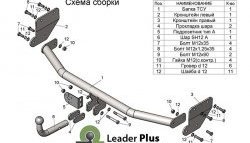 6 849 р. Фаркоп (седан) Лидер Плюс. Hyundai Solaris HCR седан дорестайлинг (2017-2020) (Без электропакета)  с доставкой в г. Москва. Увеличить фотографию 2