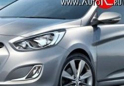 4 299 р. Переднее левое крыло Стандартное Hyundai Solaris RBr хэтчбэк дорестайлинг (2010-2014) (Окрашенное)  с доставкой в г. Москва. Увеличить фотографию 2