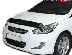 Дефлектор капота NovLine Hyundai Solaris RBr седан дорестайлинг (2010-2014)