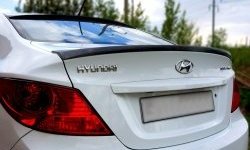 3 089 р. Козырёк на заднее стекло Драйв Hyundai Solaris RBr седан дорестайлинг (2010-2014) (Неокрашенный)  с доставкой в г. Москва. Увеличить фотографию 3