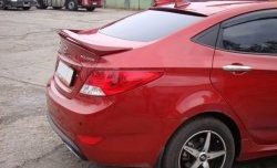 3 299 р. Козырёк на заднее лобовое стекло Sport v2  Hyundai Solaris  RBr (2010-2017), KIA Rio  3 QB (2011-2017) (Неокрашенный)  с доставкой в г. Москва. Увеличить фотографию 3