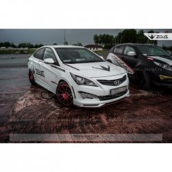 4 999 р. Пороги накладки TopKontur Design  Hyundai Solaris  RBr (2010-2017), KIA Rio  3 QB (2011-2017) (Неокрашенные)  с доставкой в г. Москва. Увеличить фотографию 5