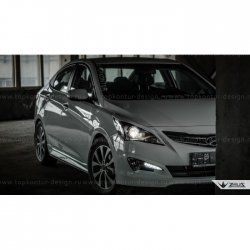 4 999 р. Пороги накладки TopKontur Design  Hyundai Solaris  RBr (2010-2017), KIA Rio  3 QB (2011-2017) (Неокрашенные)  с доставкой в г. Москва. Увеличить фотографию 10