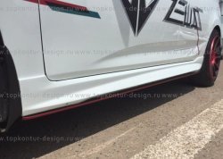 4 999 р. Пороги накладки TopKontur Design  Hyundai Solaris  RBr (2010-2017), KIA Rio  3 QB (2011-2017) (Неокрашенные)  с доставкой в г. Москва. Увеличить фотографию 1