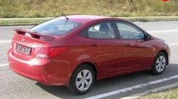 7 699 р. Спойлер Блиц  Hyundai Solaris  RBr (2010-2017) седан дорестайлинг, седан рестайлинг (Неокрашенный)  с доставкой в г. Москва. Увеличить фотографию 2