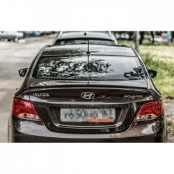 4 499 р. Лип спойлер HS-2 Hyundai Solaris RBr седан дорестайлинг (2010-2014) (Неокрашенный)  с доставкой в г. Москва. Увеличить фотографию 3