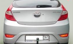 6 999 р. Фаркоп Лидер Плюс Hyundai Solaris RBr седан дорестайлинг (2010-2014) (Без электропакета)  с доставкой в г. Москва. Увеличить фотографию 1