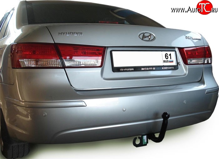 7 649 р. Фаркоп Лидер Плюс  Hyundai Sonata  NF (2004-2010) дорестайлинг, рестайлинг (Без электропакета)  с доставкой в г. Москва