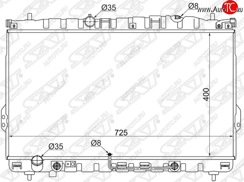 9 949 р. Радиатор двигателя SAT (пластинчатый, 2.0/2.0D/2.7, МКПП/АКПП)  Hyundai Trajet (1999-2008)  с доставкой в г. Москва