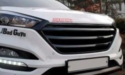 9 649 р. Решётка радиатора CT Hyundai Tucson LM (2010-2017) (Неокрашенная)  с доставкой в г. Москва. Увеличить фотографию 4