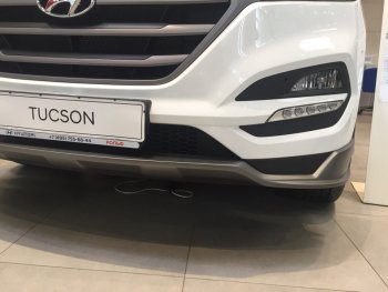 5 649 р. Накладка на передний бампер АвтоКрат Hyundai Tucson TL дорестайлинг (2015-2018) (Неокрашенная)  с доставкой в г. Москва. Увеличить фотографию 4