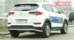 10 844 р. Защита заднего бампера Souz-96 (d60)  Hyundai Tucson  TL (2015-2018) дорестайлинг  с доставкой в г. Москва. Увеличить фотографию 1