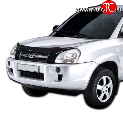 2 799 р. Дефлектор капота NovLine Hyundai Tucson JM (2004-2010)  с доставкой в г. Москва