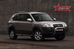 18 764 р. Защита переднего бампера Souz-96 (d76) Hyundai Tucson JM (2004-2010)  с доставкой в г. Москва. Увеличить фотографию 3