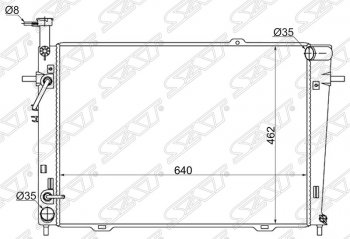 Радиатор двигателя (трубчатый, 2.0/2.7, МКПП/АКПП) SAT Hyundai Tucson JM (2004-2010)