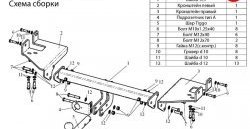 7 449 р. Фаркоп Лидер Плюс  Hyundai Tucson  JM (2004-2010), KIA Sportage  2 JE,KM (2004-2008) (Без электропакета)  с доставкой в г. Москва. Увеличить фотографию 2