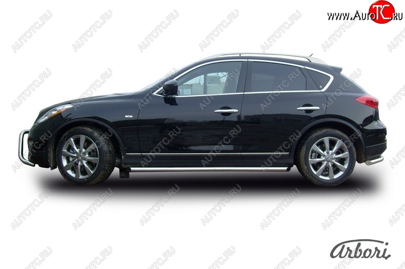 15 749 р. Защита штатных порогов Arbori (нержавейка, d57 mm). INFINITI EX35 J50 (2007-2013)  с доставкой в г. Москва