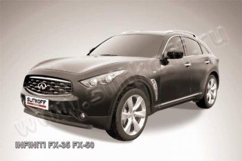 Защита переднего бампера из трубы d76 Slitkoff INFINITI FX35 S51 дорестайлинг (2008-2011)