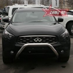 25 019 р. Защита переднего бампера Souz-96 (d76) INFINITI FX35 S51 дорестайлинг (2008-2011)  с доставкой в г. Москва. Увеличить фотографию 2