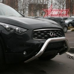 25 019 р. Защита переднего бампера Souz-96 (d76)  INFINITI FX35  S51 - FX50  S51  с доставкой в г. Москва. Увеличить фотографию 1