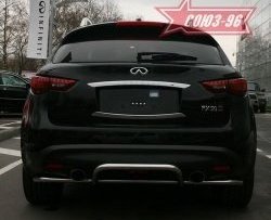 14 534 р. Защита заднего бампера Souz-96 (d42)  INFINITI FX35  S51 - FX50  S51  с доставкой в г. Москва. Увеличить фотографию 1