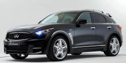 12 799 р. Пороги накладки Lorinser INFINITI FX50 S51 дорестайлинг (2008-2011) (Неокрашенные)  с доставкой в г. Москва. Увеличить фотографию 2