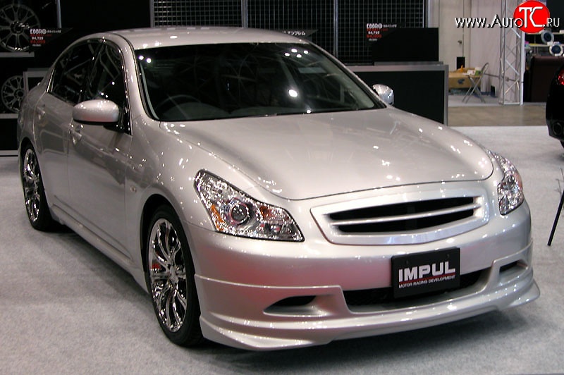 23 899 р. Накладка на передний бампер Impul INFINITI G35 V36 седан (2006-2015) (Неокрашенная)  с доставкой в г. Москва