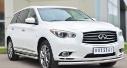 16 999 р. Одинарная защита переднего бампера диаметром 63 мм Russtal  INFINITI JX35 (2012-2014)  с доставкой в г. Москва. Увеличить фотографию 4