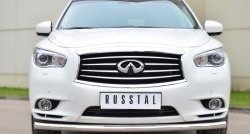 16 999 р. Одинарная защита переднего бампера диаметром 63 мм Russtal INFINITI JX35 (2012-2014)  с доставкой в г. Москва. Увеличить фотографию 1