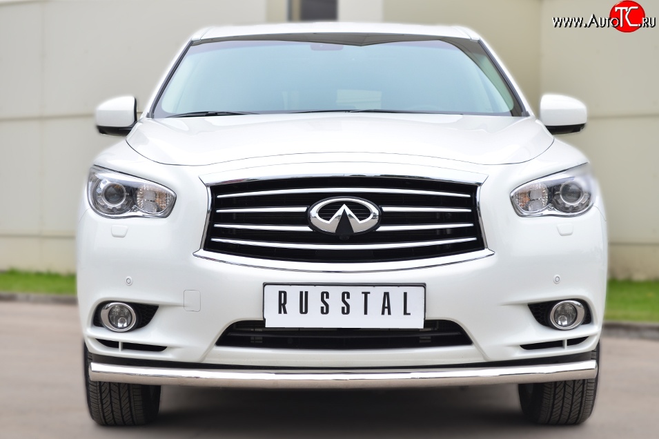 16 999 р. Одинарная защита переднего бампера диаметром 63 мм Russtal INFINITI JX35 (2012-2014)  с доставкой в г. Москва