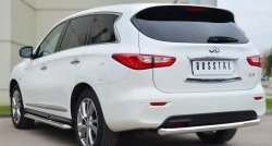 14 999 р. Одинарная защита заднего бампера из трубы диаметром 63 мм SLITKOFF  INFINITI JX35 (2012-2014)  с доставкой в г. Москва. Увеличить фотографию 4