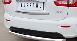 17 299 р. Одинарная защита заднего бампера из трубы диаметром 76 мм SLITKOFF INFINITI JX35 (2012-2014)  с доставкой в г. Москва. Увеличить фотографию 2