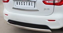 16 849 р. Защита заднего бампера (Ø75x42 мм, нержавейка) Russtal INFINITI JX35 (2012-2014)  с доставкой в г. Москва. Увеличить фотографию 2